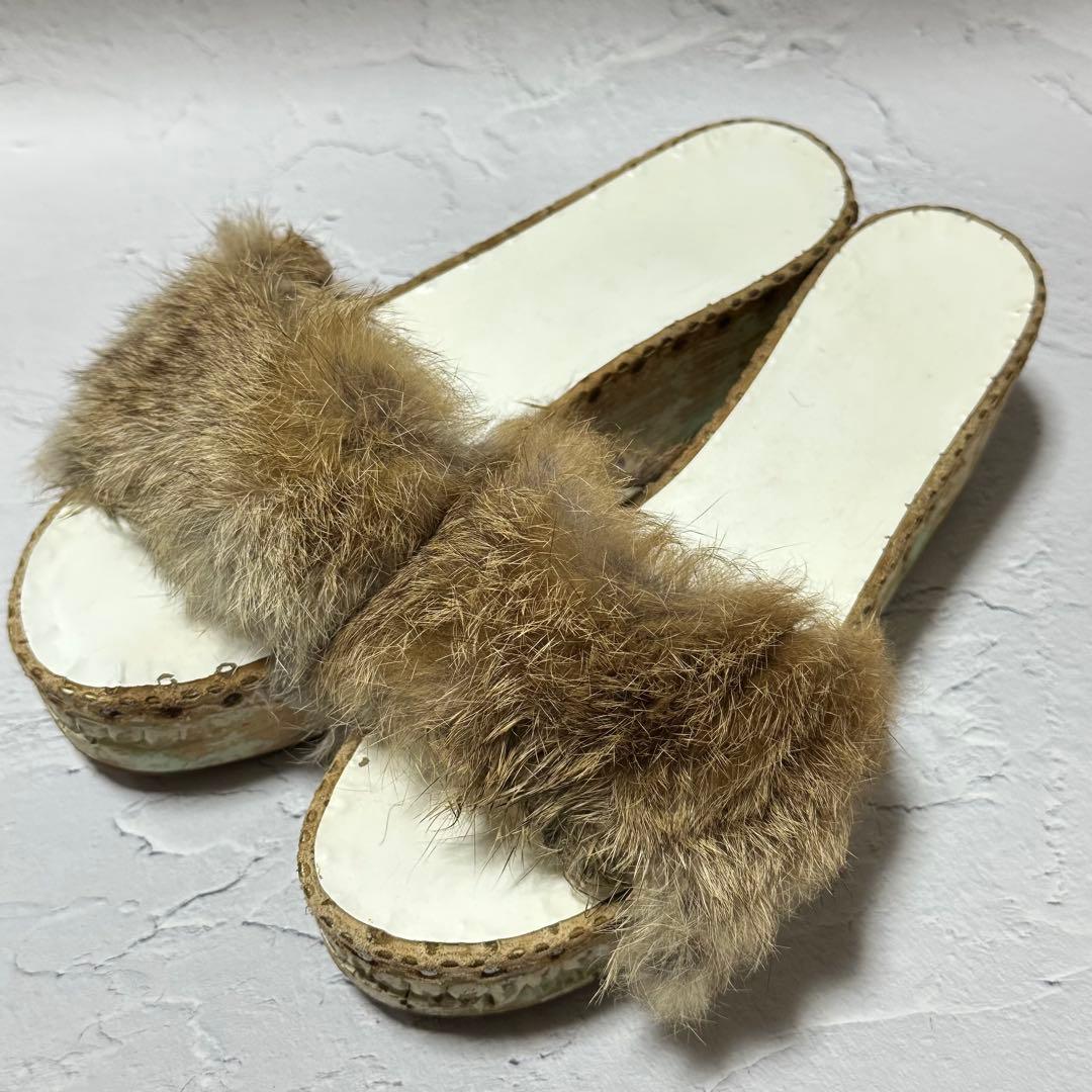 UNDERCOVER but期 フラットサンダル ベージュ