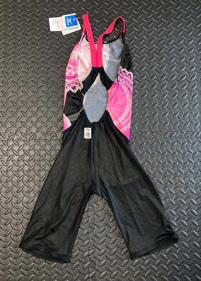 Mizuno 競泳水着 Oサイズ　黒×ピンク①④