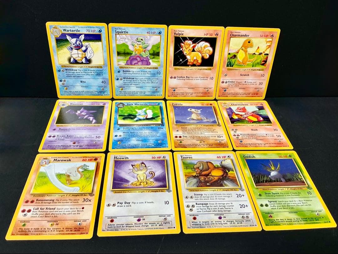 英語版初期ポケモンカードShadowless・ヒトカゲシャドーレス他12枚セット