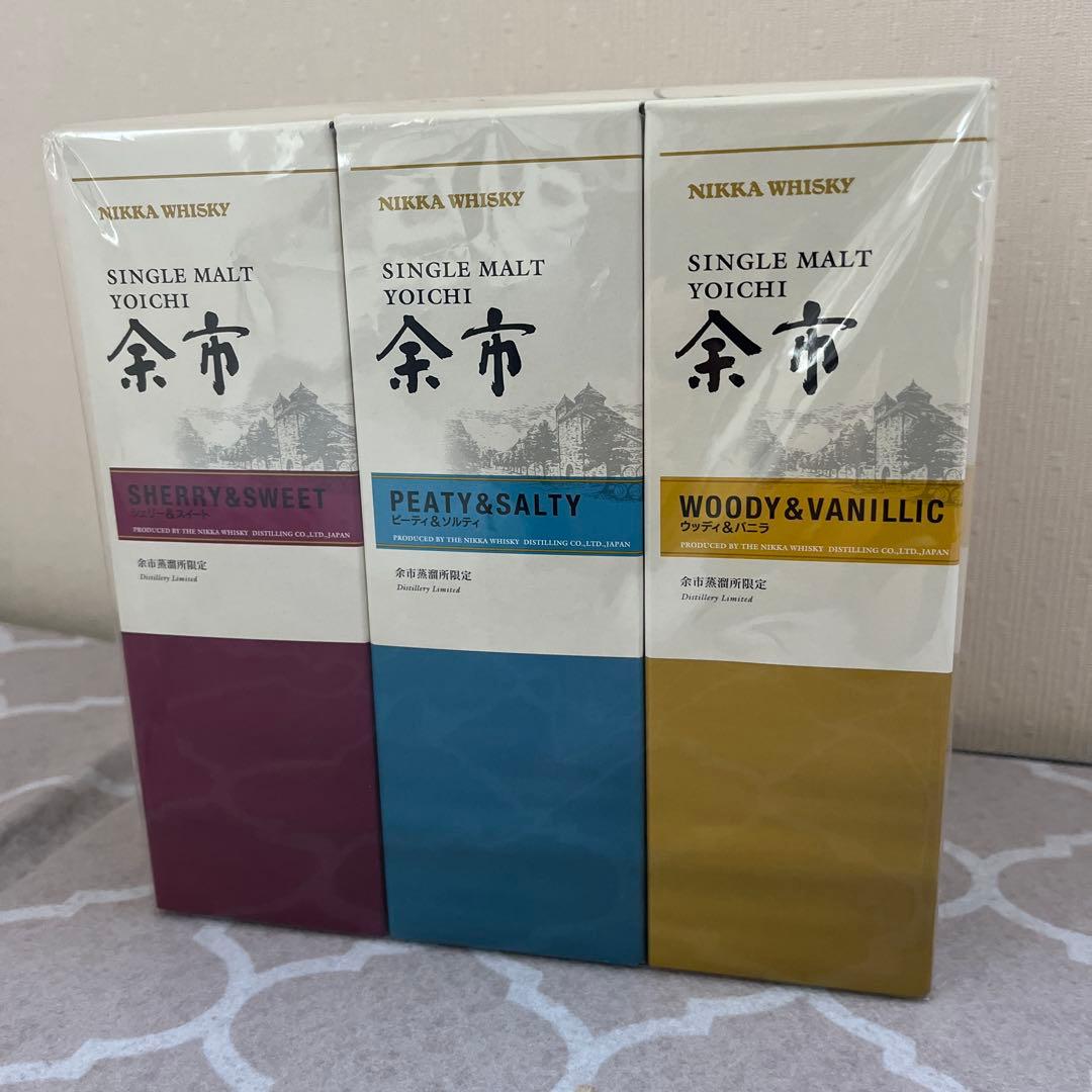 ニッカウイスキー 余市　蒸溜所限定キーモルト3本セット 180mL