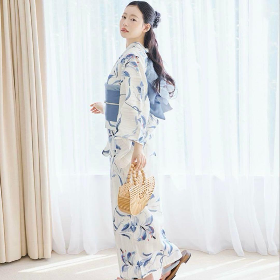 sugar nine 水墨画百合柄浴衣　sweet