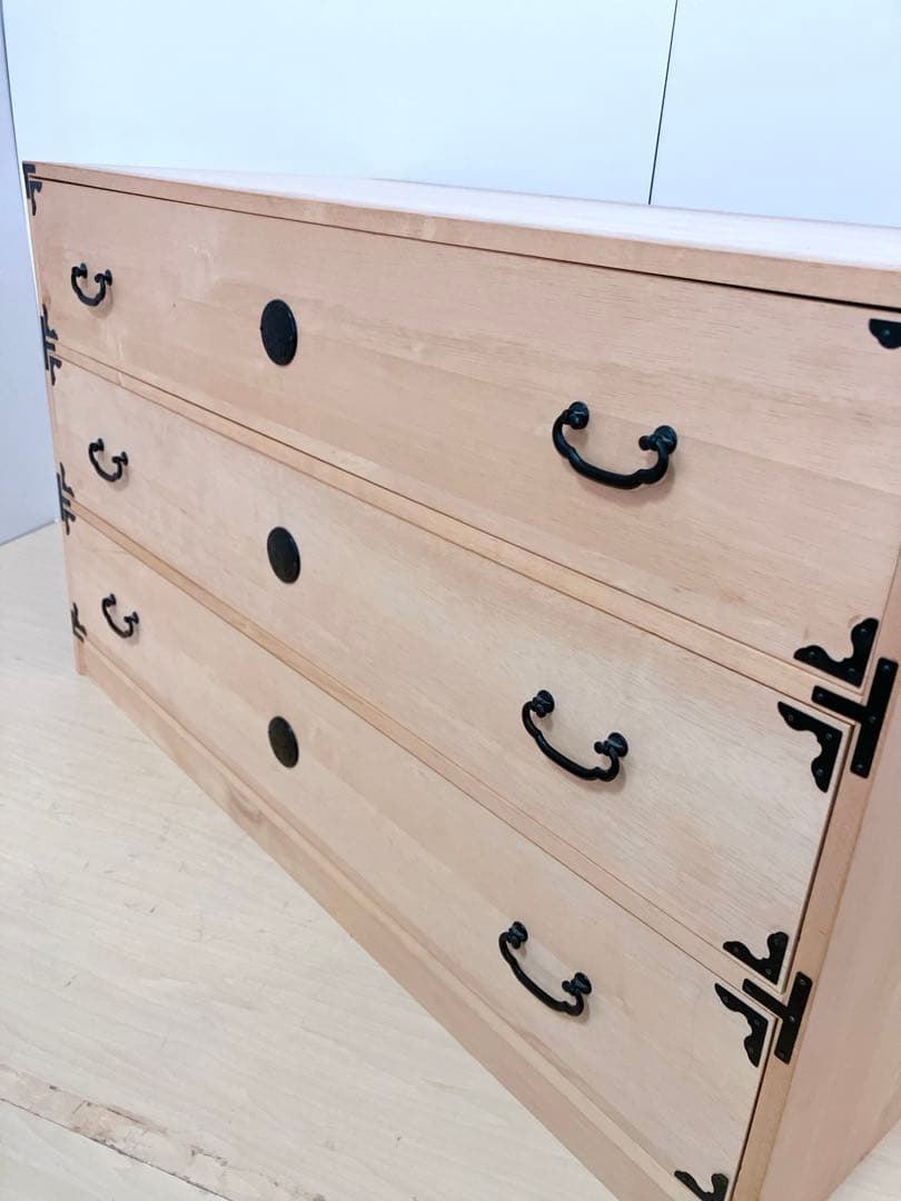 桐箪笥　桐タンス 3段　着物たんす　和装　収納　幅95×高さ57×奥行き45