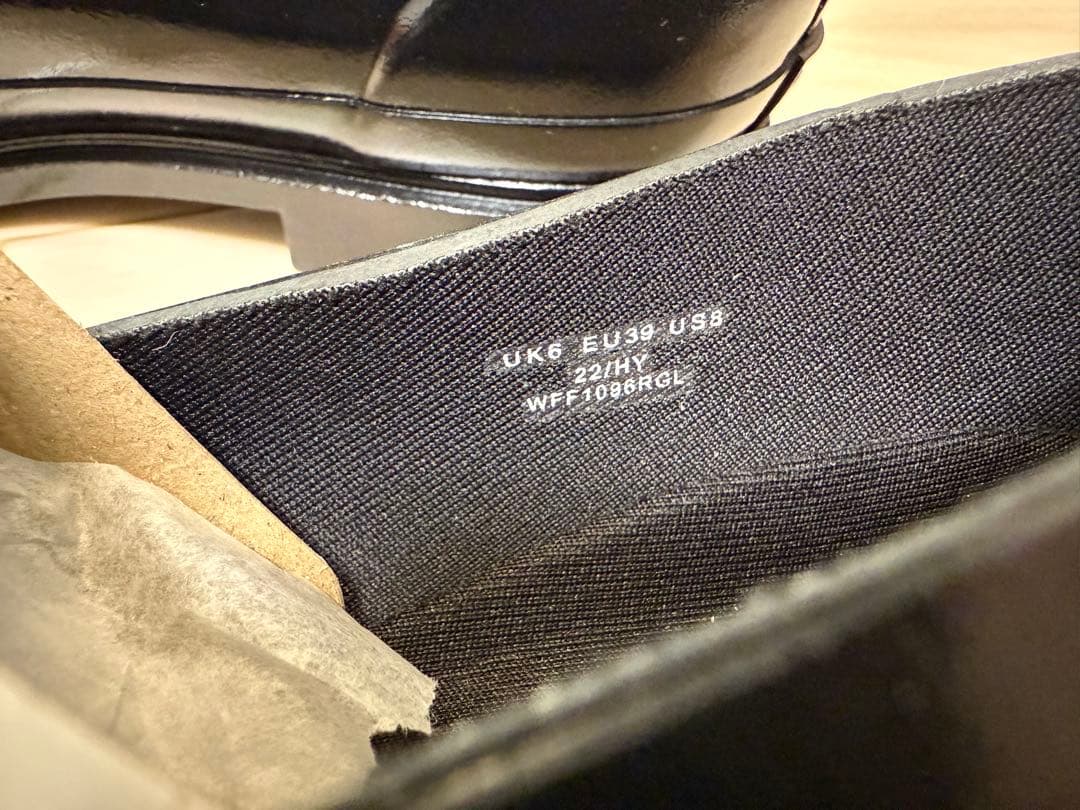 【新品】HUNTER グロス ペニーローファー ブラック UK6/25.0cm