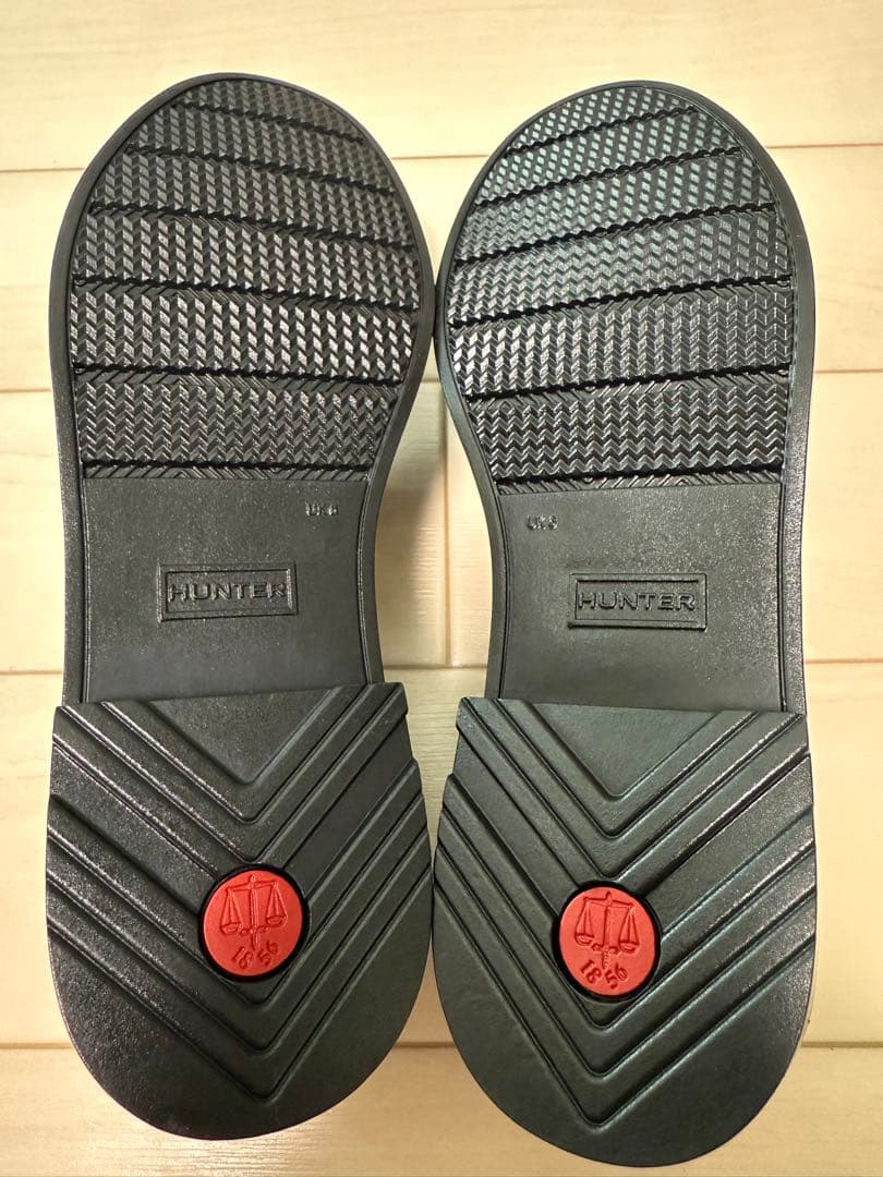 【新品】HUNTER グロス ペニーローファー ブラック UK6/25.0cm