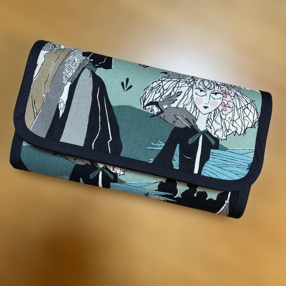 長財布　やりくり財布　ハンドメイド　レア廃盤生地