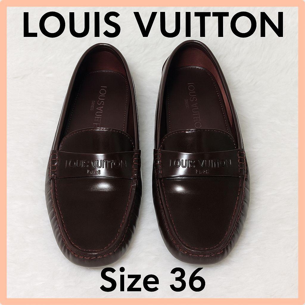 LOUIS VUITTON ドライビングシューズ ダークブラウン36 レディース