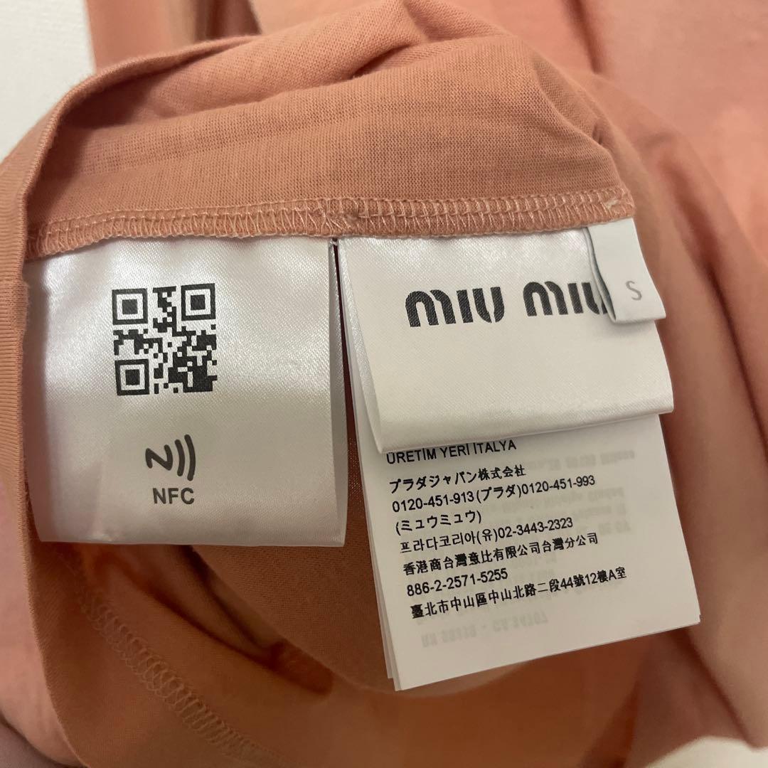 miu miu ピンク　コットン　Tシャツ