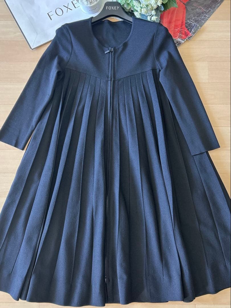 極美品！FOXEYプリーツロングカーディガン 38 Rene FOXEY