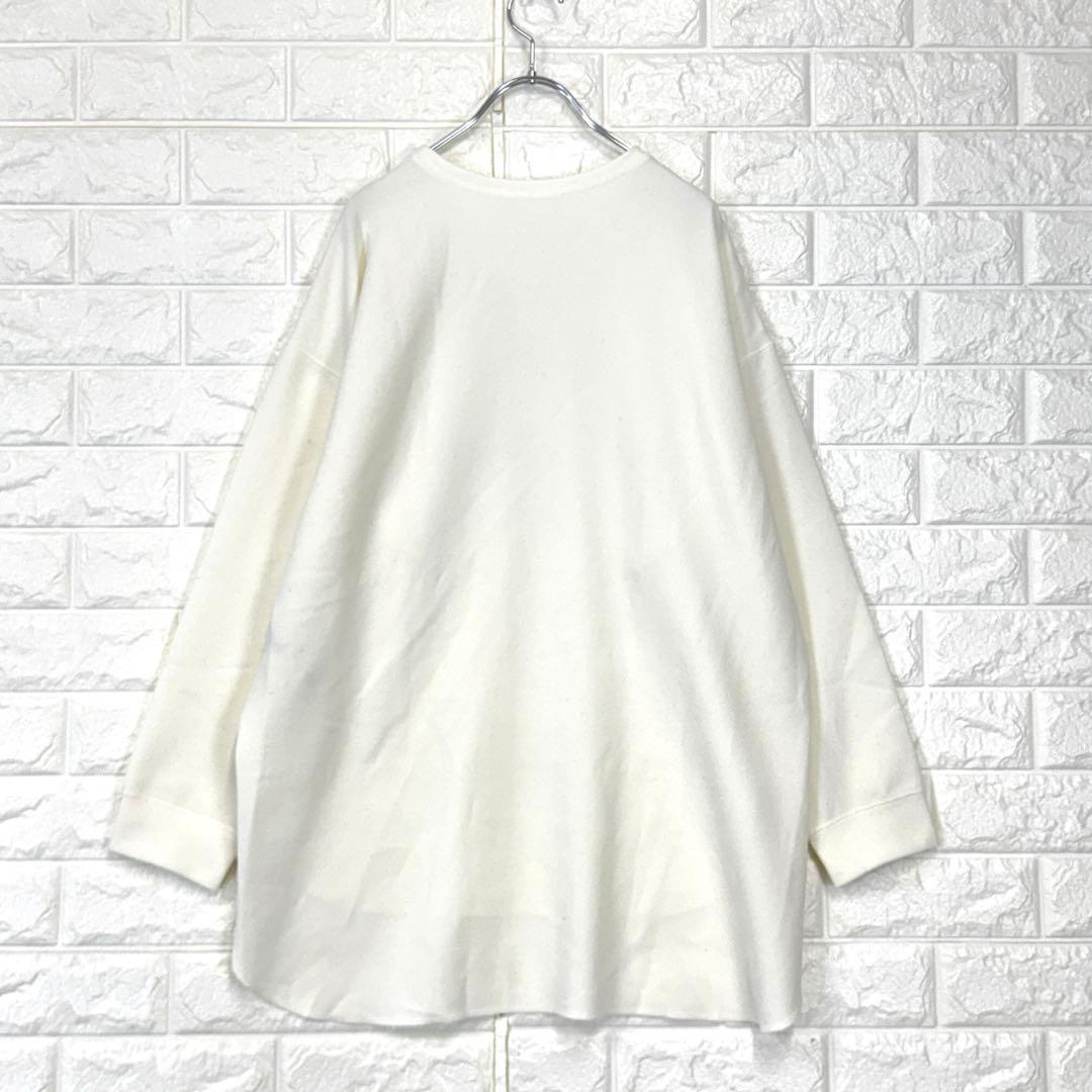 Nori 　s3037　ウィムガゼット【F】白系 Vガゼット長袖プルオーバ