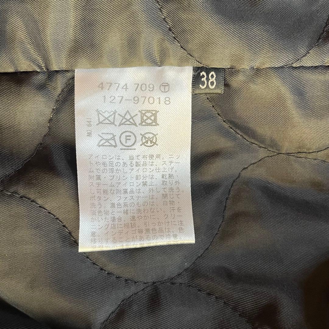 極美品✨インディヴィ ライナー付き 2WAY フーデットコート ブラック 38