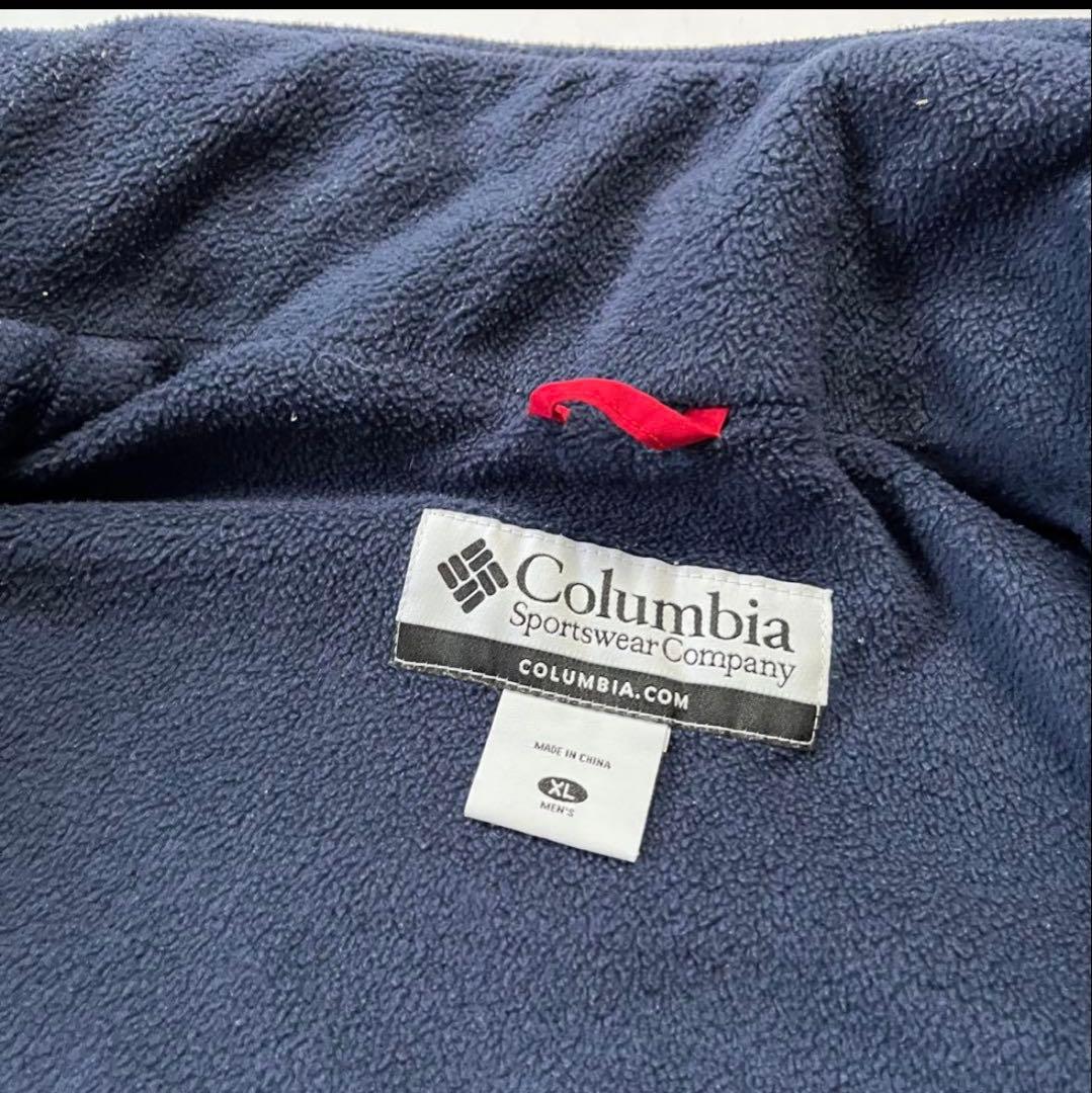 コロンビア　ウォームアップナイロンジャケット フリース XL レッド