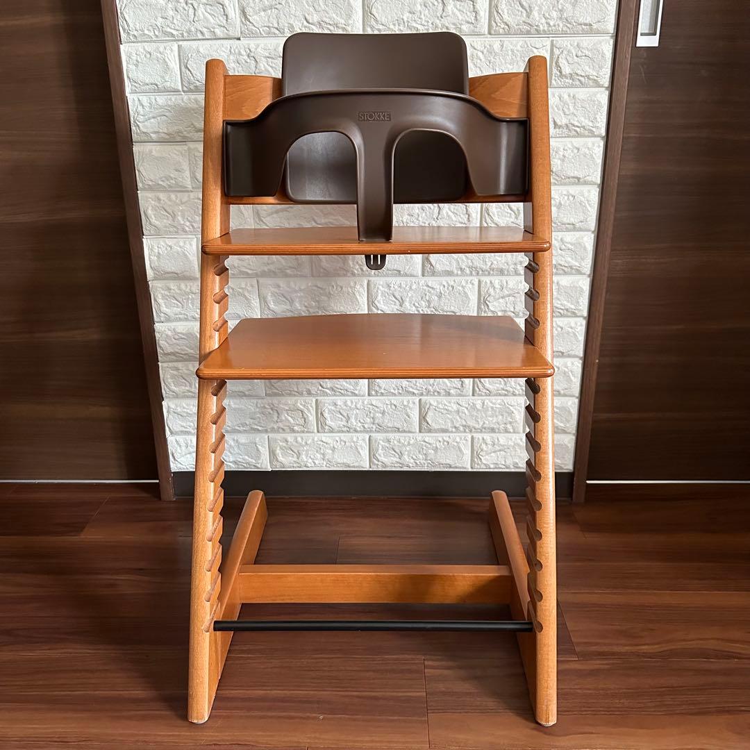 人気 ストッケ トリップトラップ チェリー ブラウン シリアル3 ベビーセット