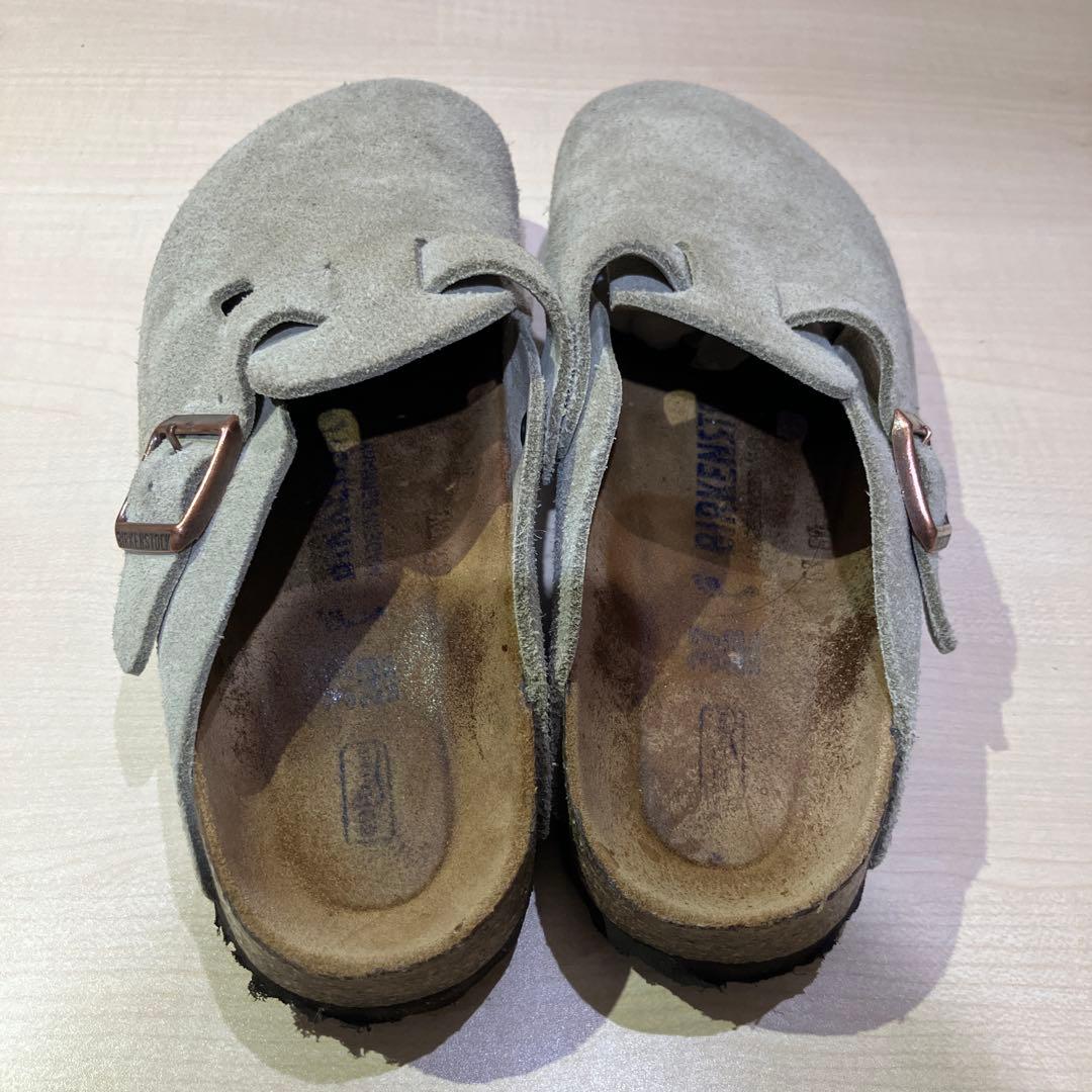 BIRKENSTOCK Boston LEVE ベージュ牛革スエード サンダル