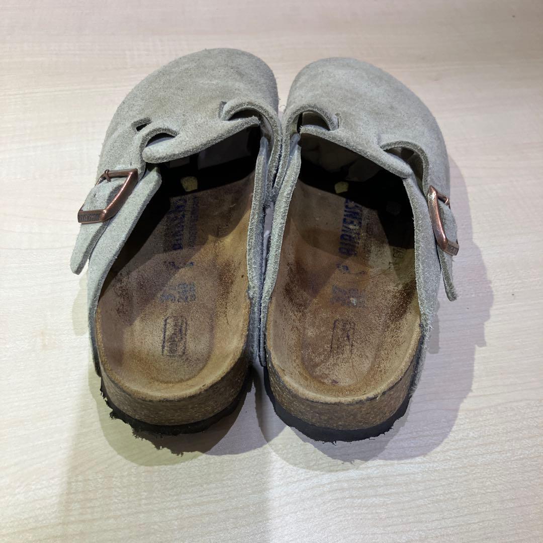 BIRKENSTOCK Boston LEVE ベージュ牛革スエード サンダル