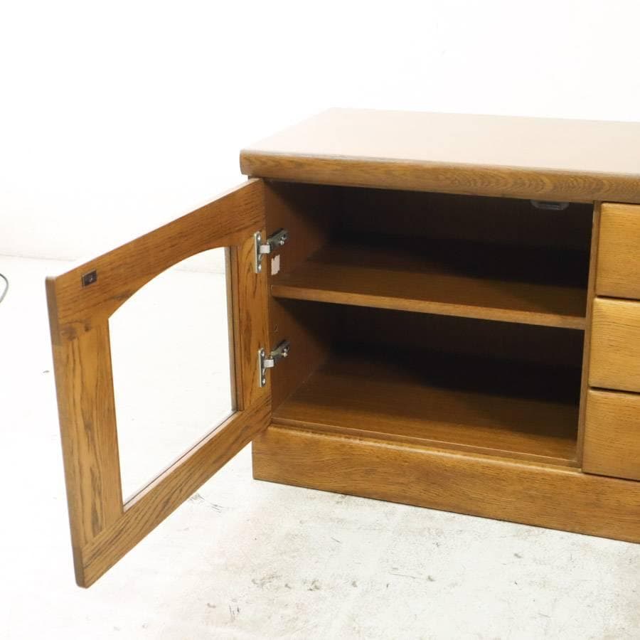 値下浜本工芸 ナラ無垢 テレビボード 幅120cm テレビ台 ローボード 国産