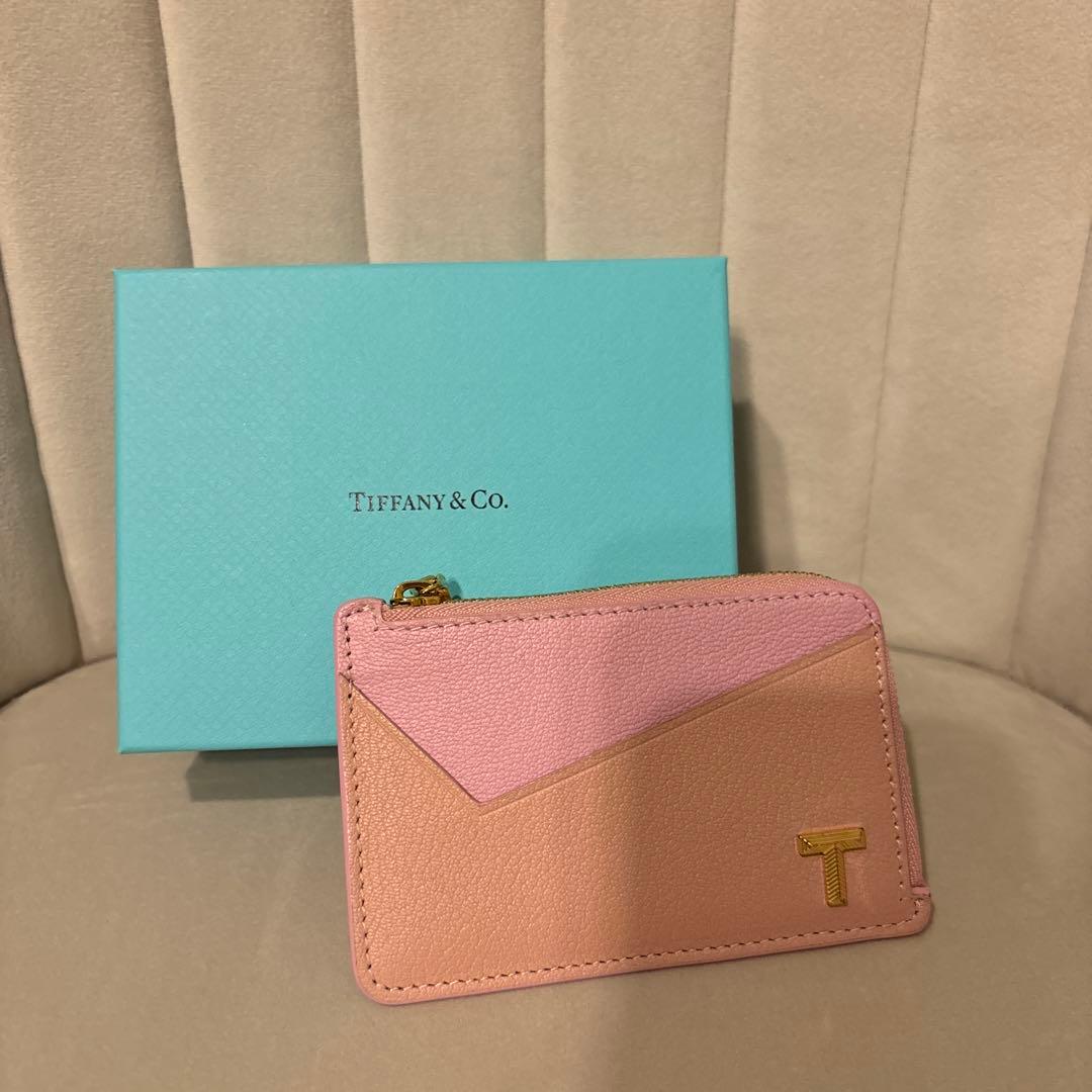 ティファニー　カードケース　財布　ピンク系