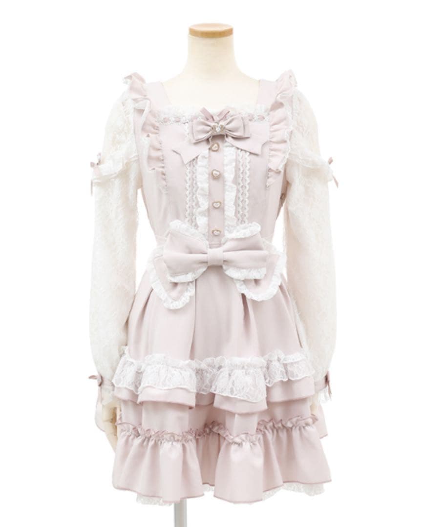 LIZLISA ティアラリボンティアードワンピース 正規品 ピンク