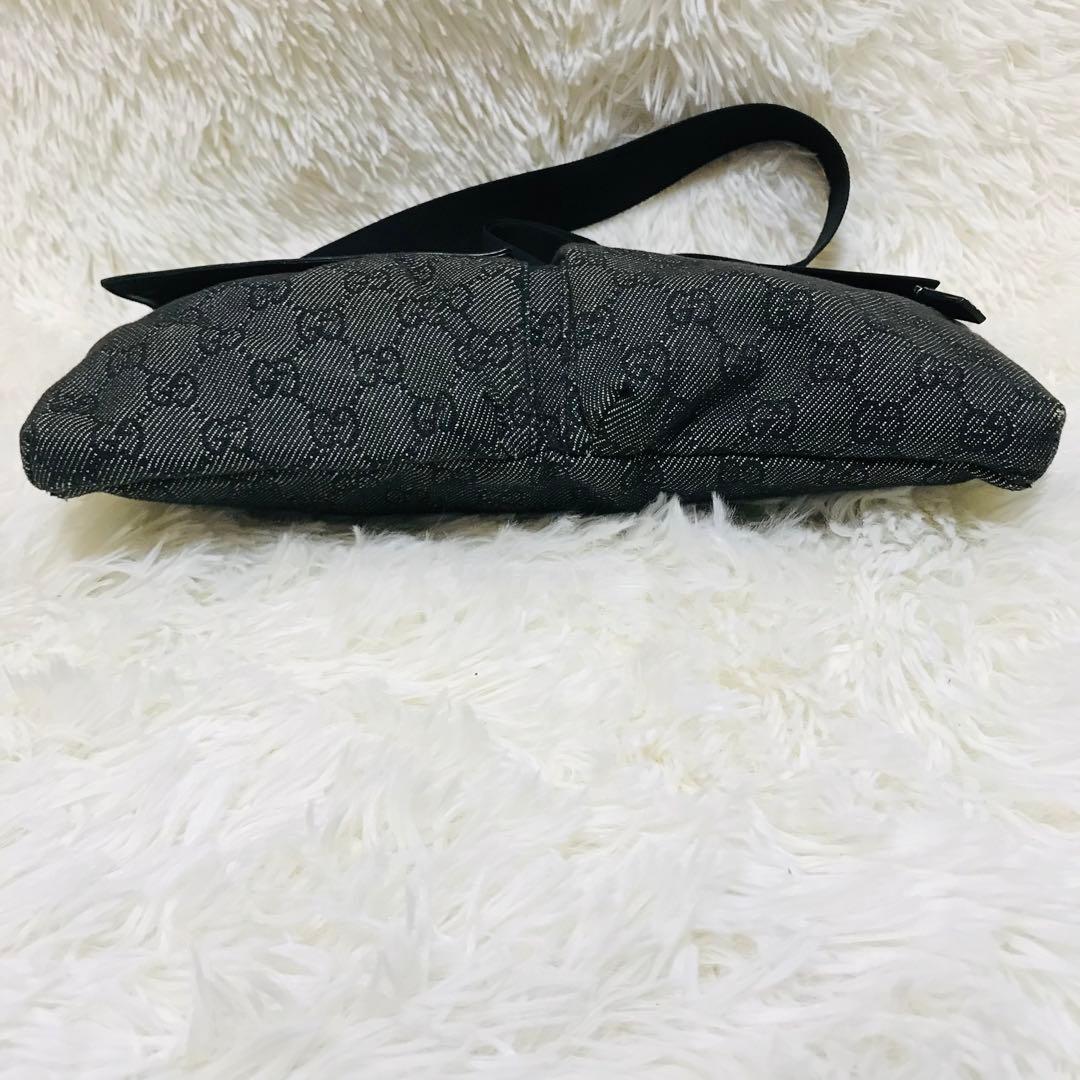 【極美品】グッチ ウエストポーチ GGスプリーム キャンバス ブラック