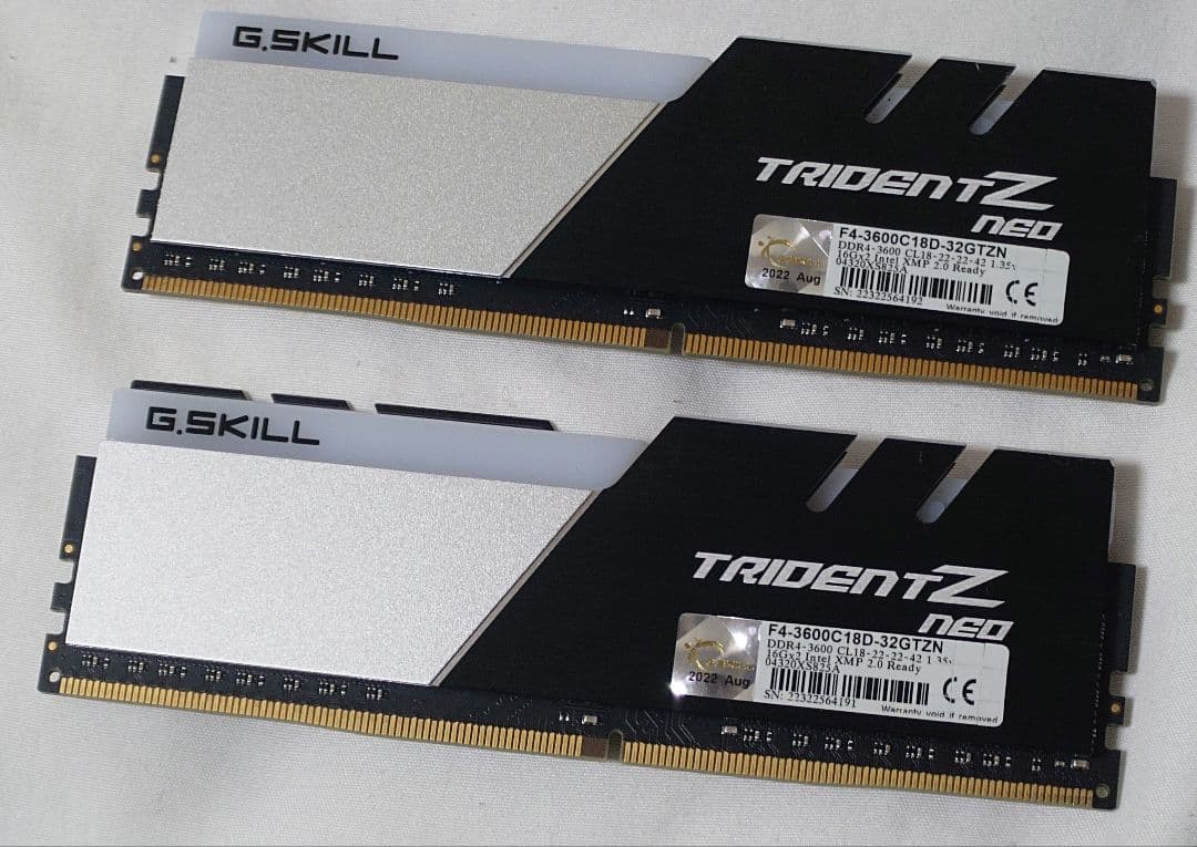メモリー G.SKILL TRIDENT Z NEO DDR4 3600MHz 32GB