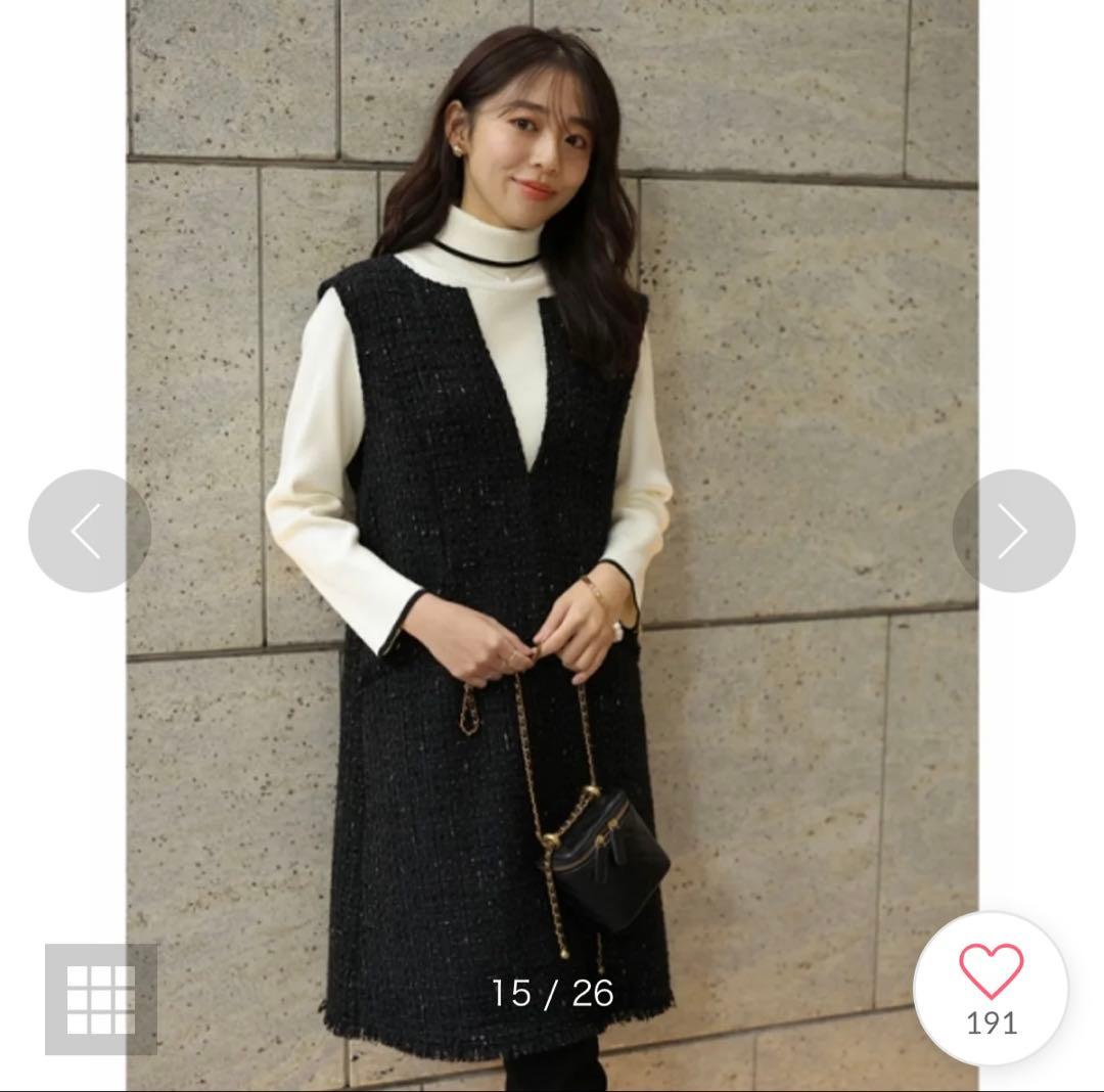 JUSGLITTY♡ラメツイードミニジャンスカ