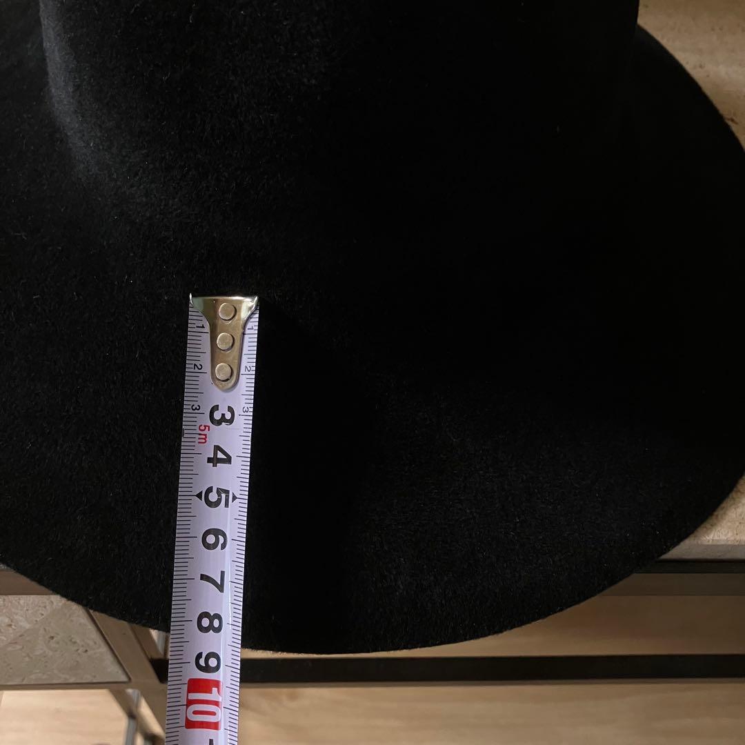 美品　KIJIMA TAKAYUKI 152854 黒　ハット　ラビット