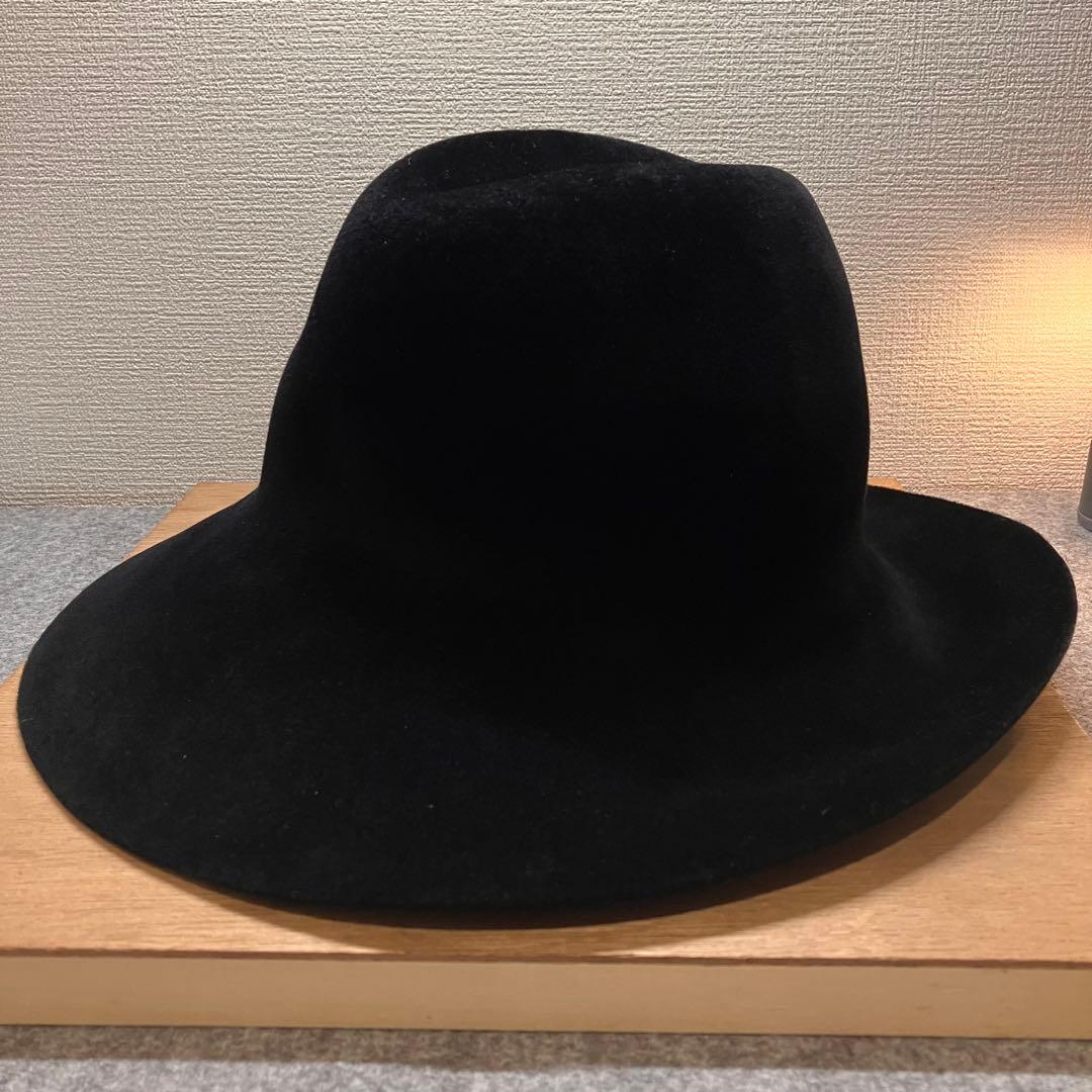 美品　KIJIMA TAKAYUKI 152854 黒　ハット　ラビット