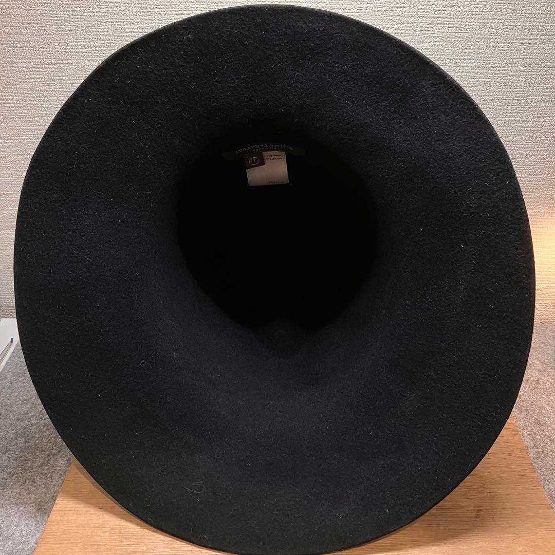 美品　KIJIMA TAKAYUKI 152854 黒　ハット　ラビット