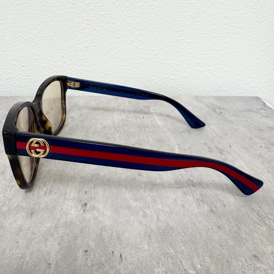 【美品】グッチ GUCCI サングラス ウエリントン シェリーライン 度入り