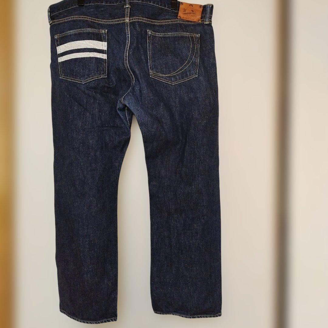 No.7　桃太郎ジーンズ　W42　ダークブルー ストレートデニム 　※裾上げ済み