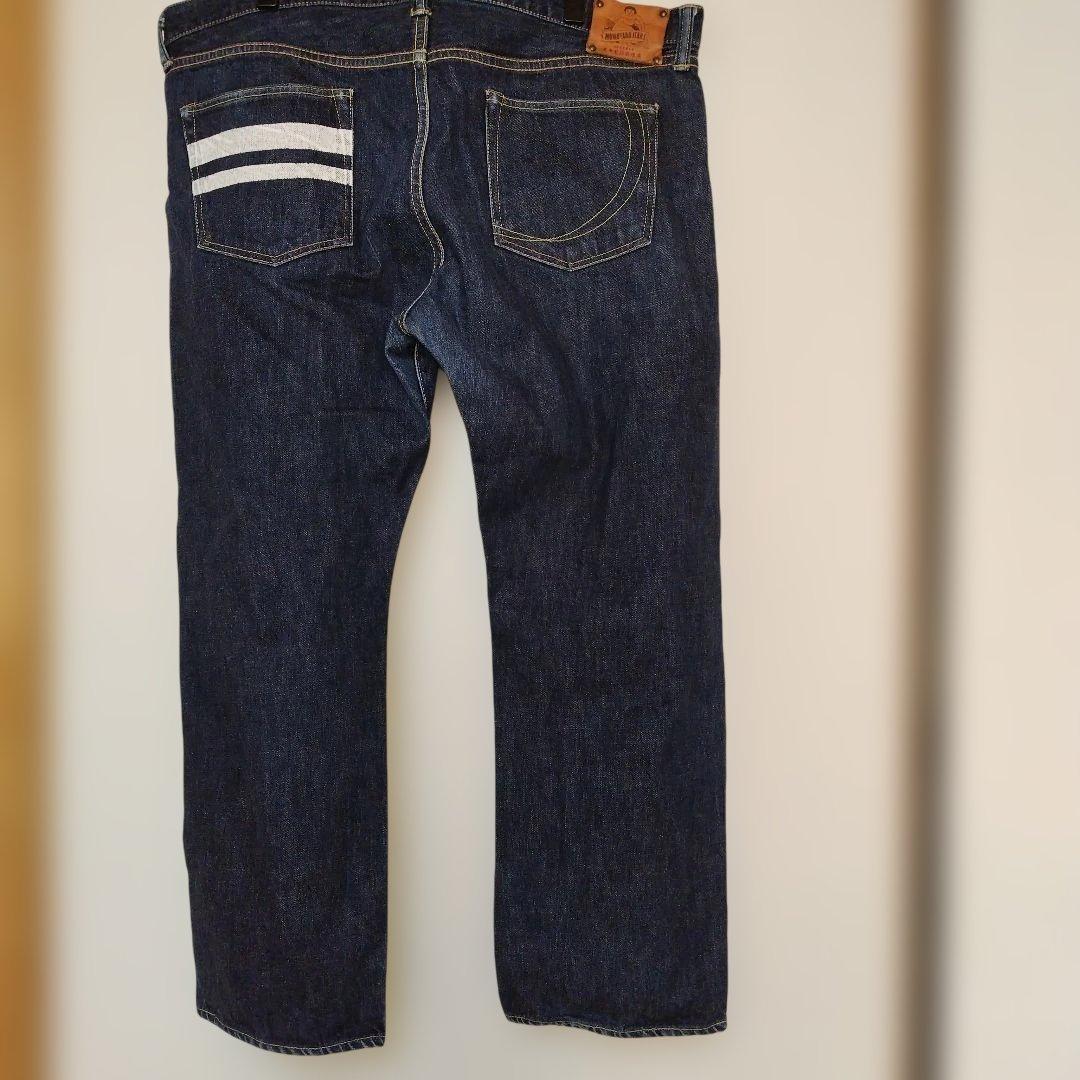 No.7　桃太郎ジーンズ　W42　ダークブルー ストレートデニム 　※裾上げ済み