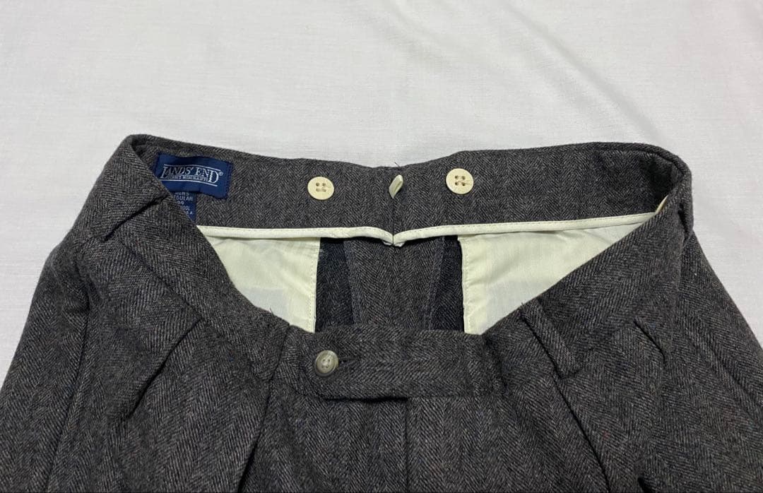 Hub　90s ランズエンド　ツータック　ウールスラックス　アメリカ製