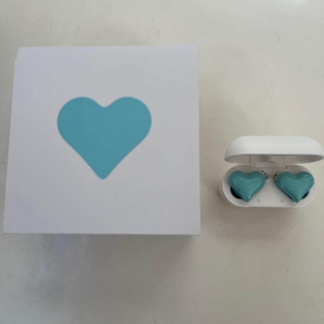Heart Buds ワイヤレスイヤホン 水色