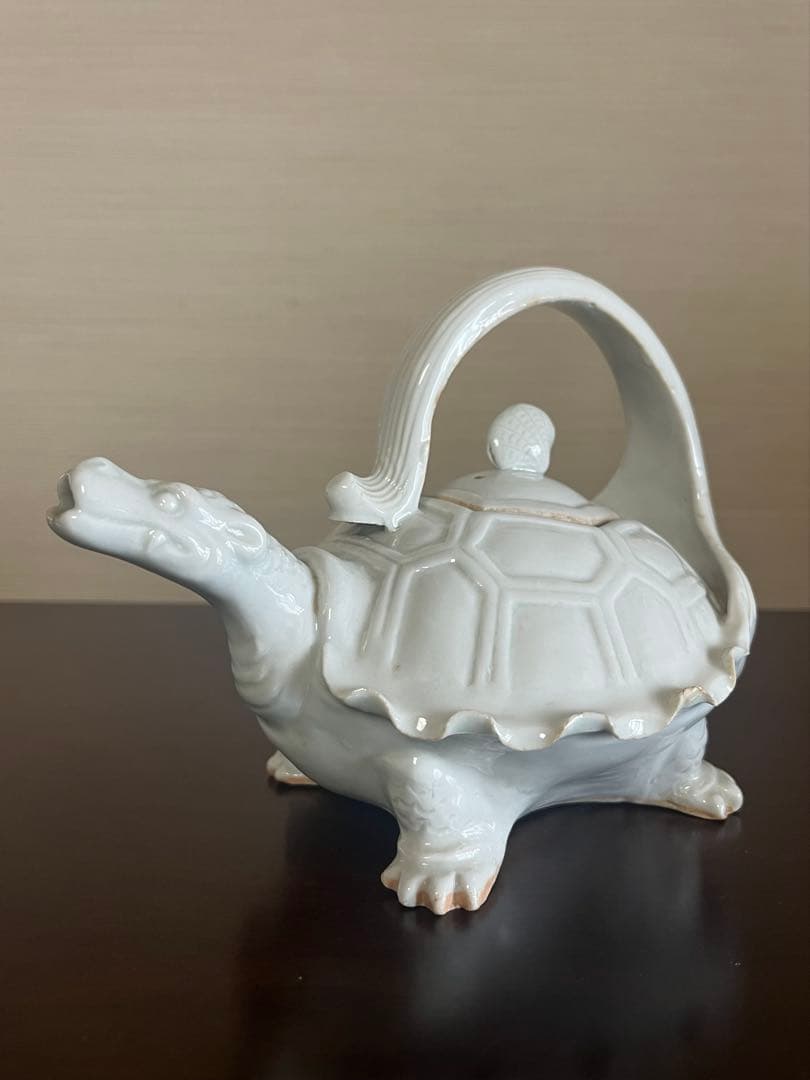 【希少】平戸焼？白磁 亀型 水注 銚子（酒器・茶道具）アンティーク