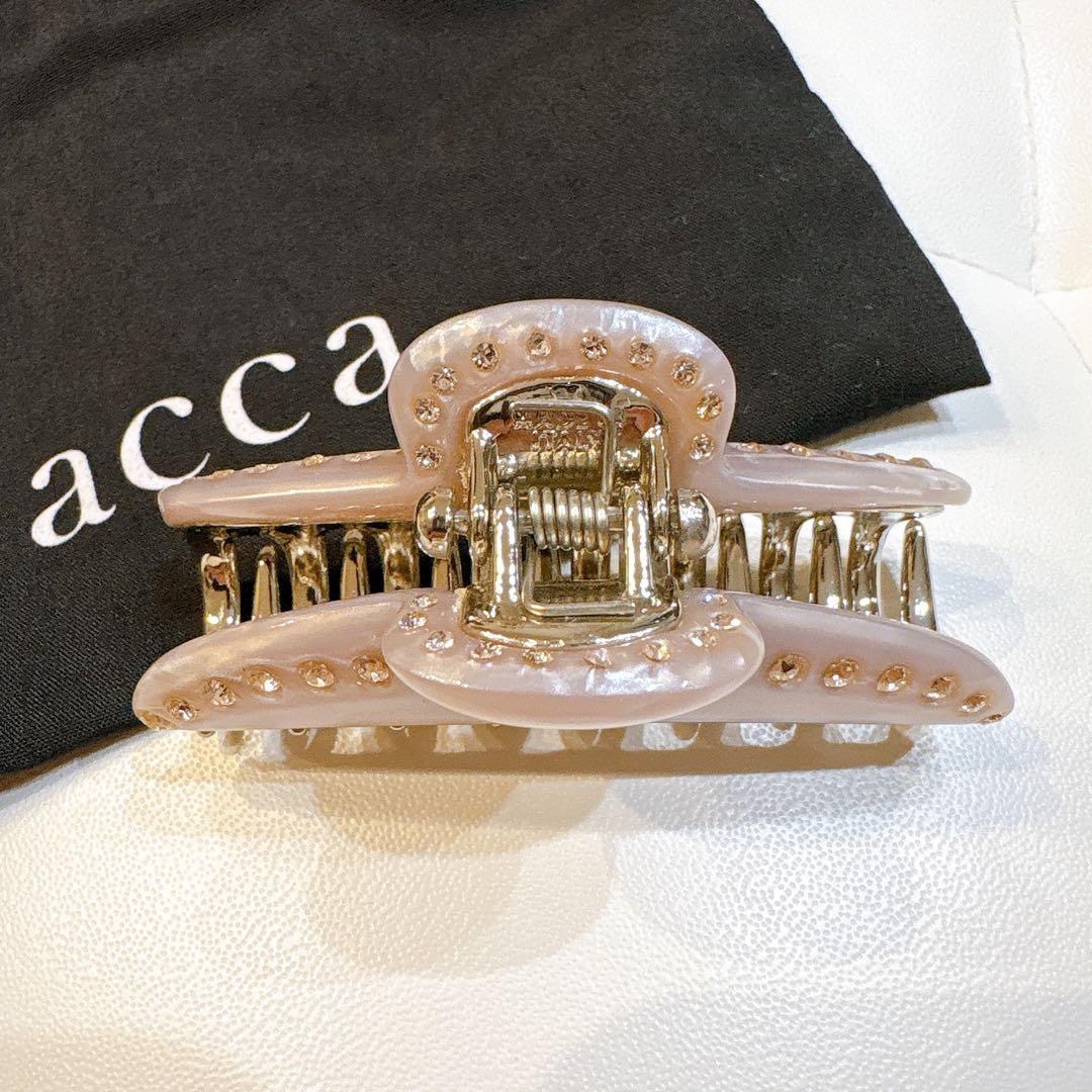 【極美品】acca ベージュピンク/ゴールド　ラインストーン　ティアラクイーン