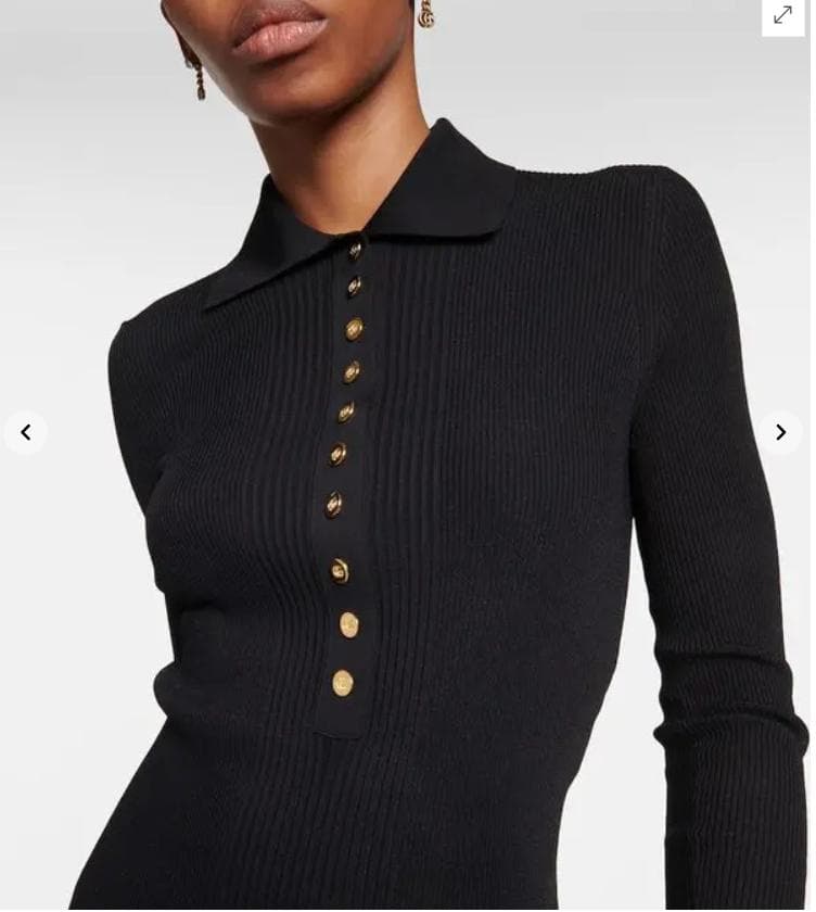 ミサ　GUCCI グッチ　リブニットワンピース　ミディドレスXS 美品