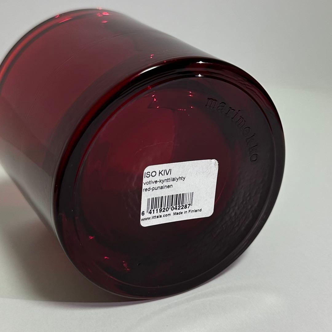 【新品未使用】イッタラ Kivi マリメッコ キャンドルホルダー レッド レア