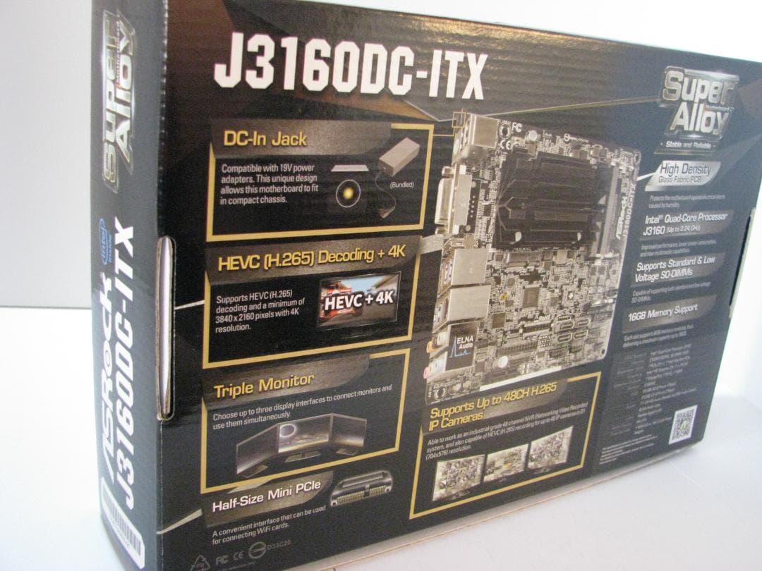 ASRock (アスロック) J3160DC-ITXマザーボード+DDR3メモリ