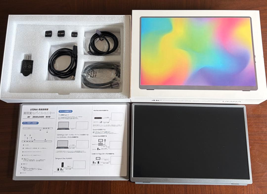 Intehill モバイルモニター 4K 13.4 インチ U13NA