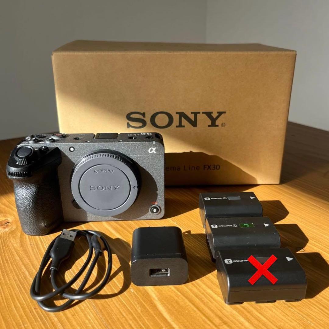 Sony FX30 (バッテリー2個付き-SONY NP-FZ100)