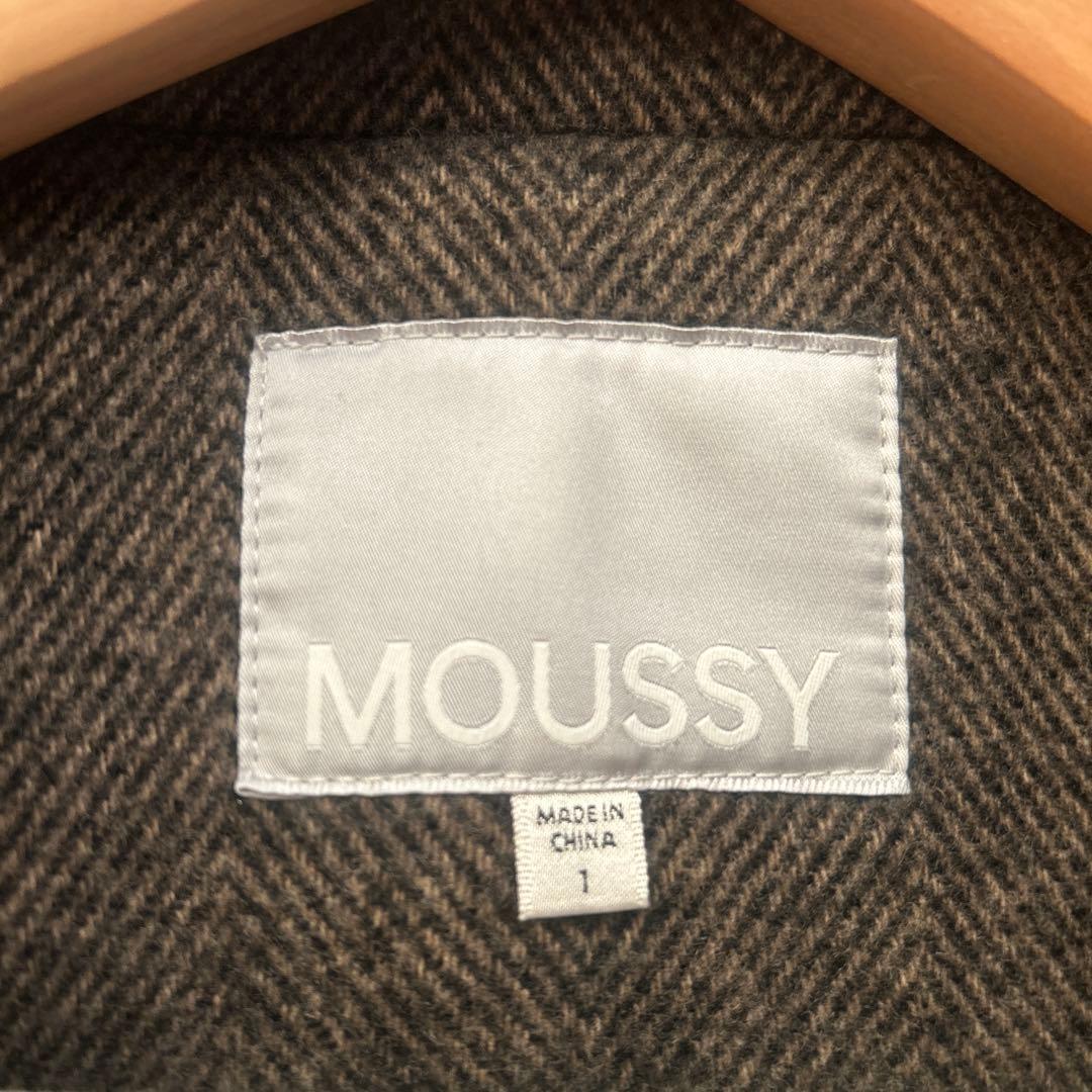 MOUSSY DOUBLE BREASTED MID コート　ブラウン