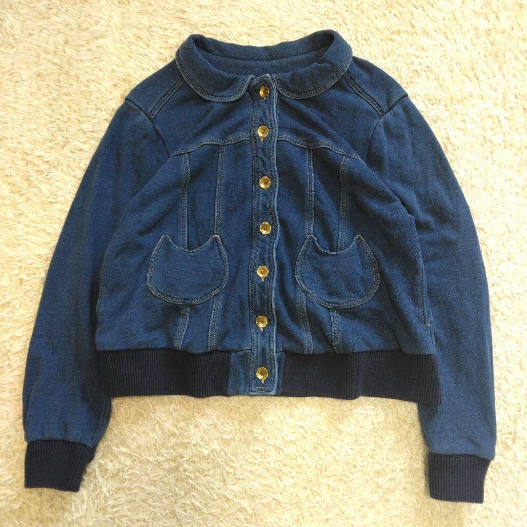 franche lippee ねこポケット 丸襟 デニムジャケット FL5