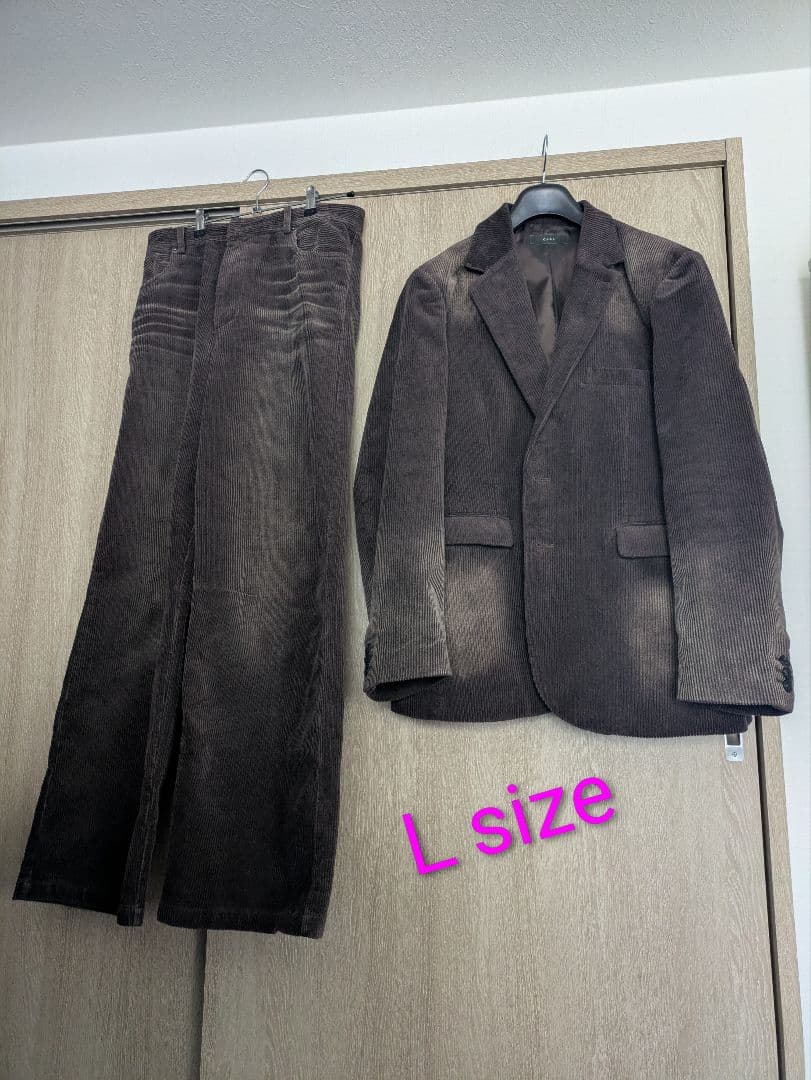 CLEL コーデュロイ テーラードジャケット＆スラックスセット Lサイズ