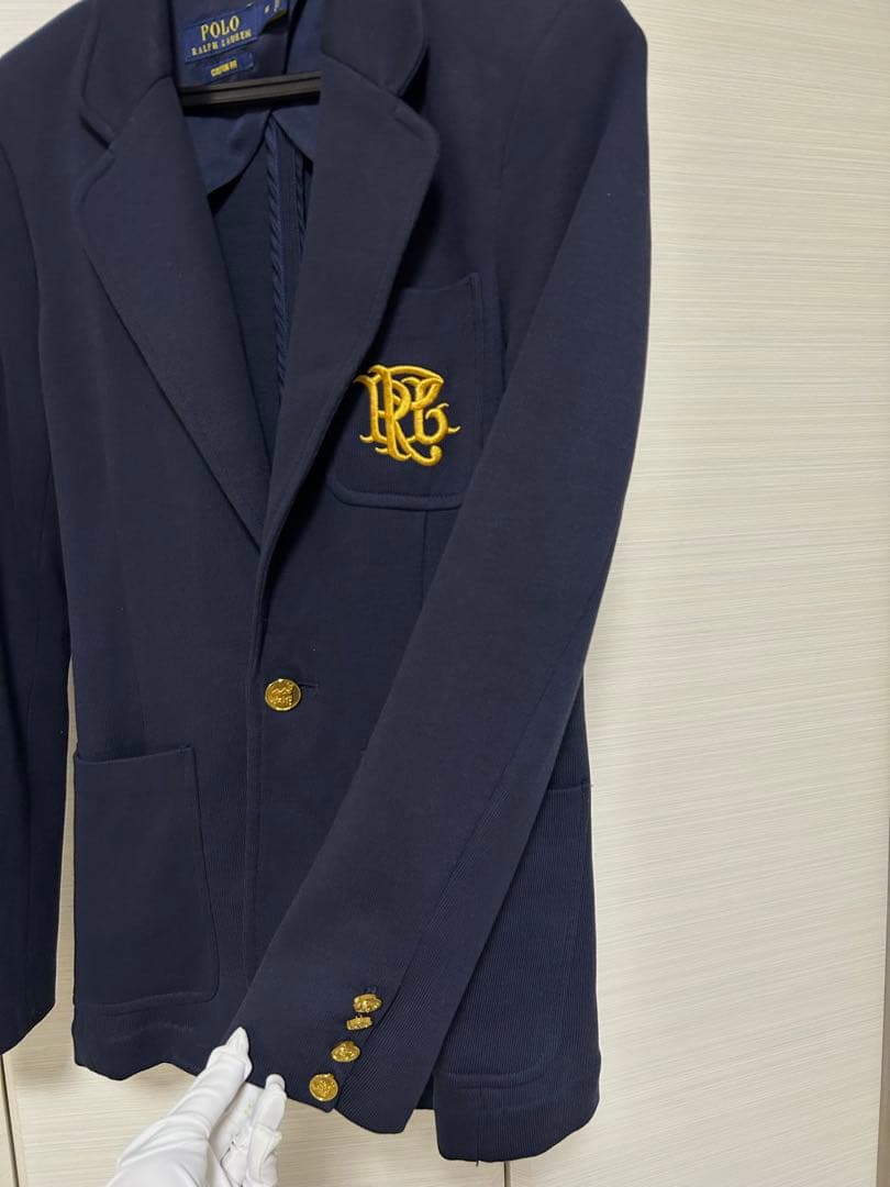 POLOラルフローレン テーラードジャケット レディース 胸ポケット ロゴ刺繍
