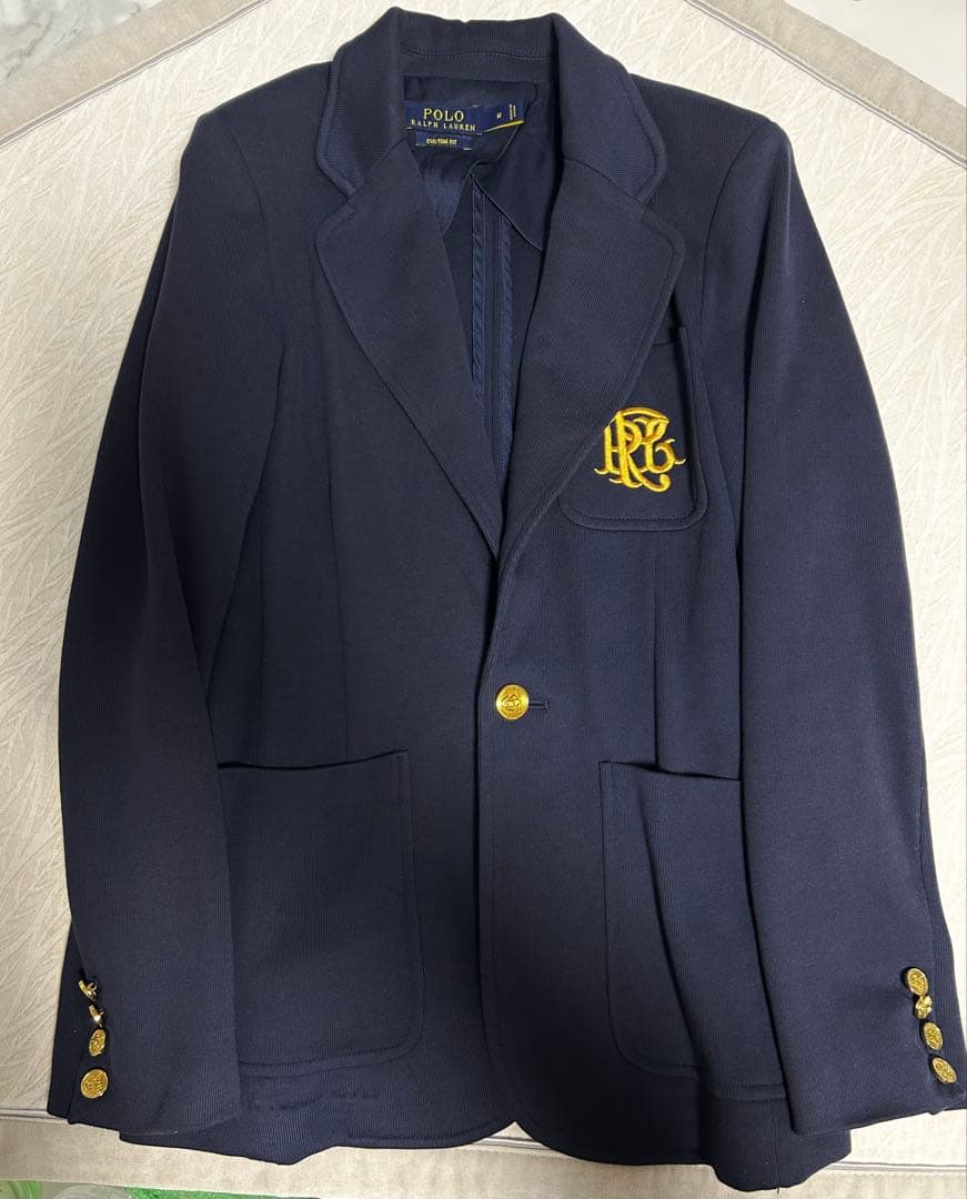POLOラルフローレン テーラードジャケット レディース 胸ポケット ロゴ刺繍