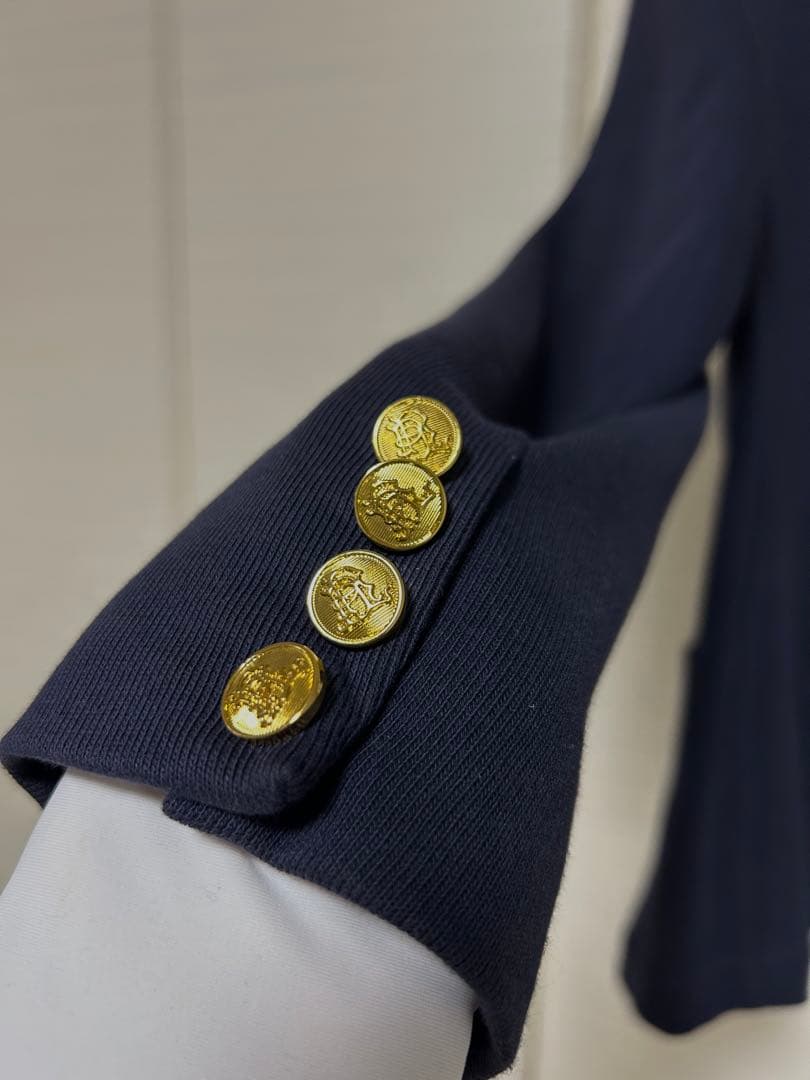 POLOラルフローレン テーラードジャケット レディース 胸ポケット ロゴ刺繍