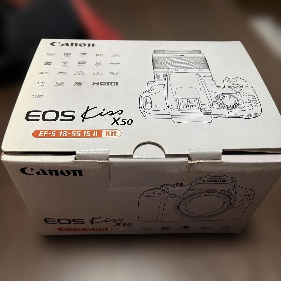 Canon一眼レフ EOS X50 レッド 【レンズ2本付き】