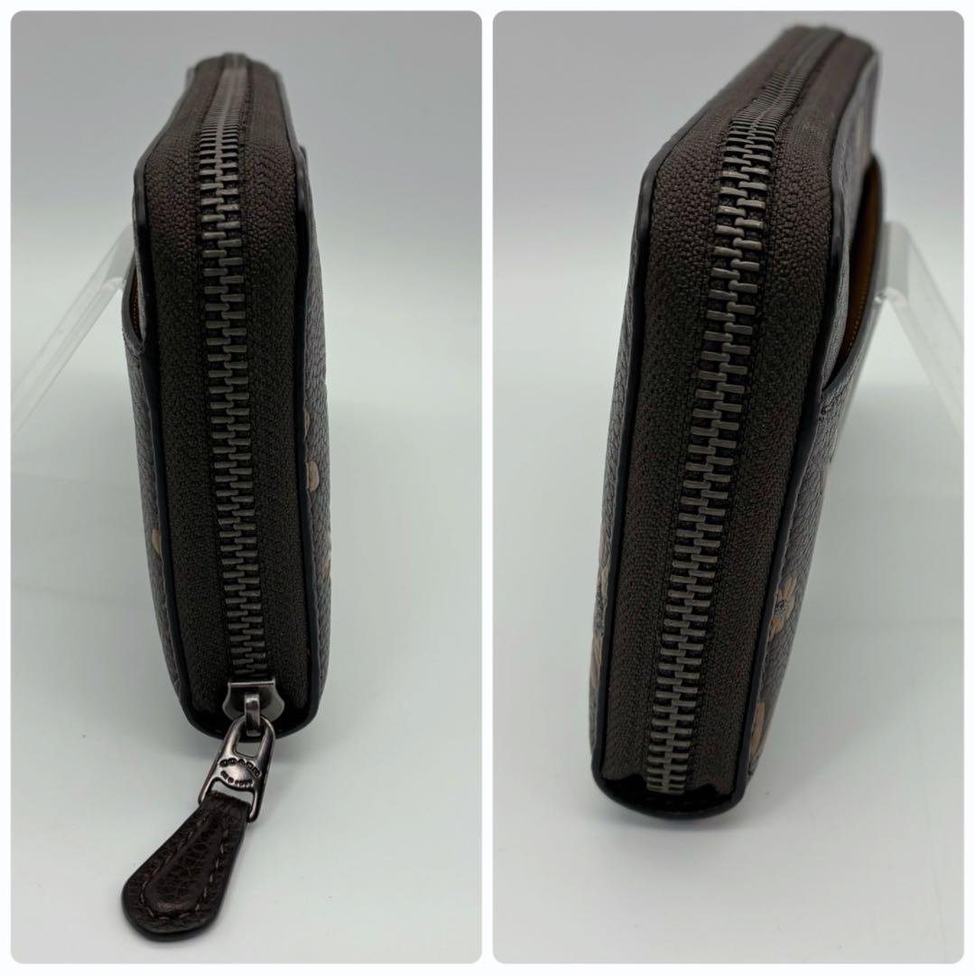 COACH コーチ アコーディオンジップ ウォレット フローラル 花柄 ラメ