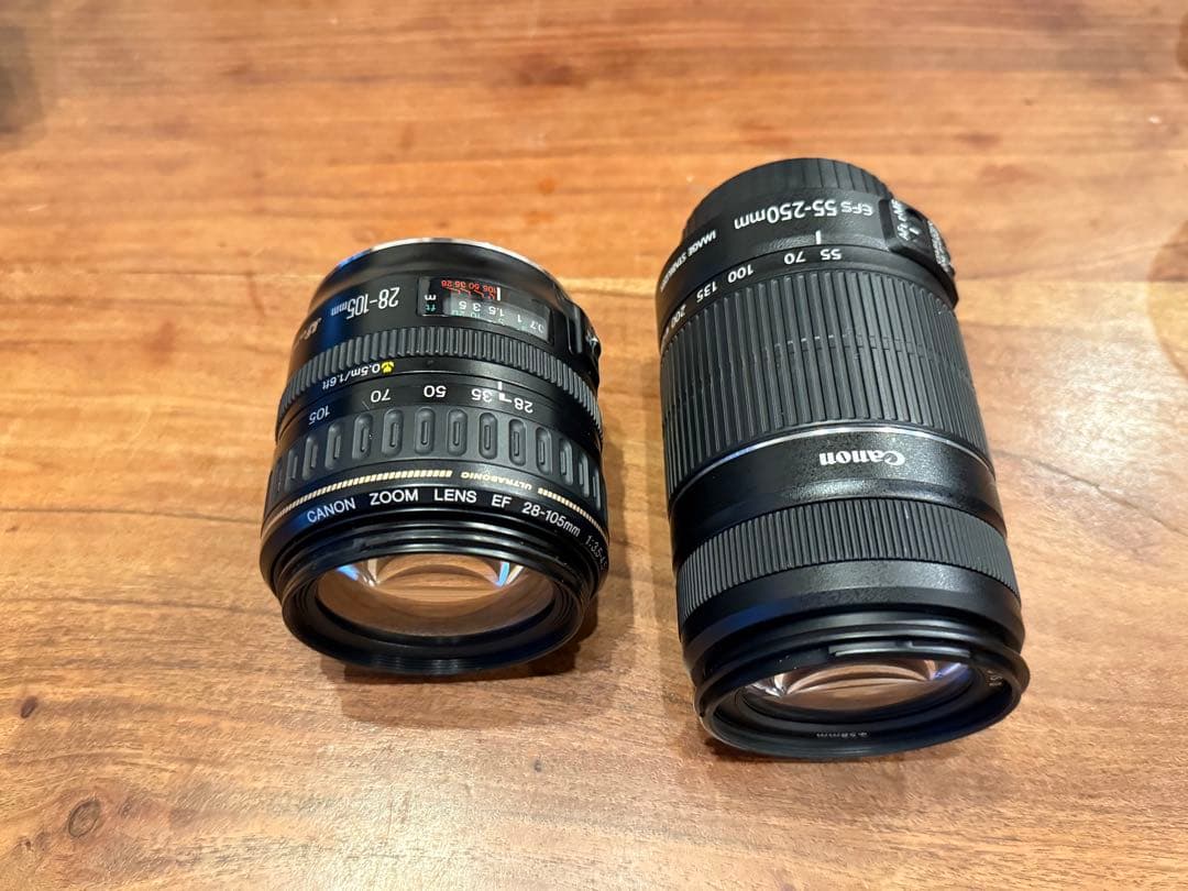 CANON EF-S 55-250mm EF 28-105mm レンズセット