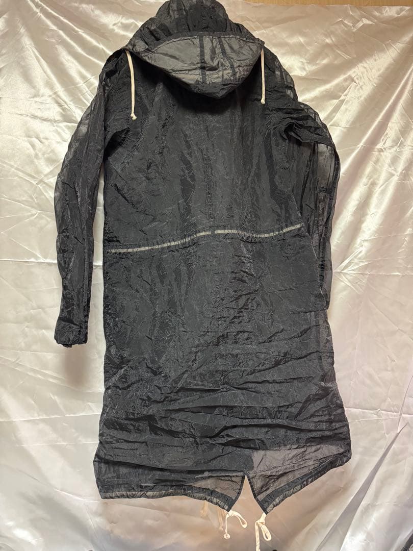 BLACK COMME des GARCONS シースルーモッズコート　XL