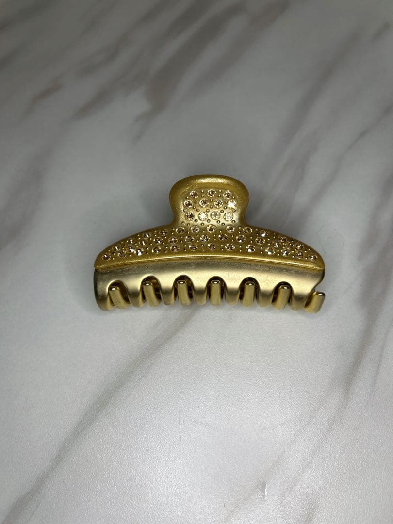 【ALEXANDRE DE PARIS】ゴールド ラインストーン ヘアクリップ